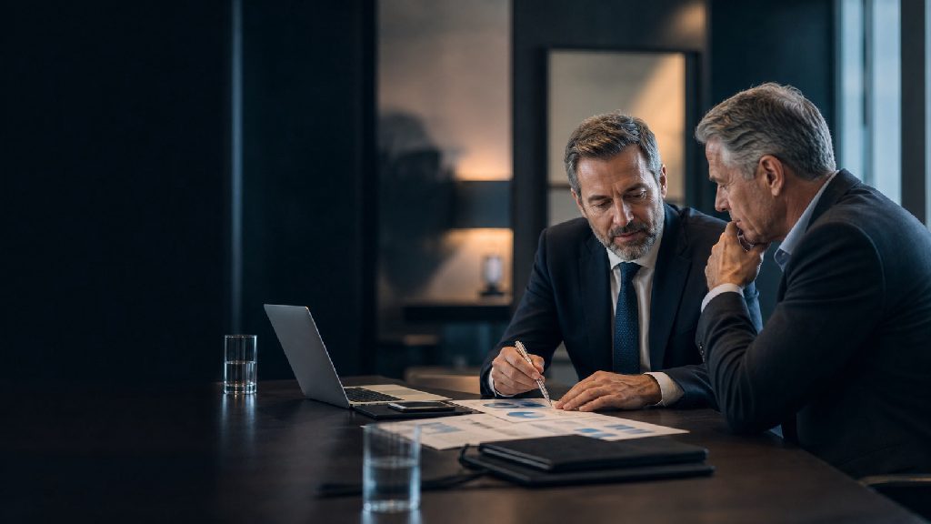 Confidential M&A advisory for business succession with valuation materials