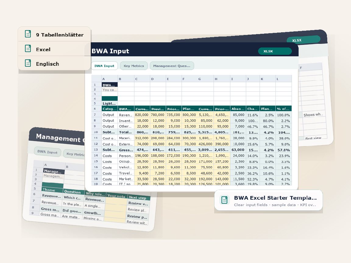 Preview of the downloadable asset BWA Excel Starter Template