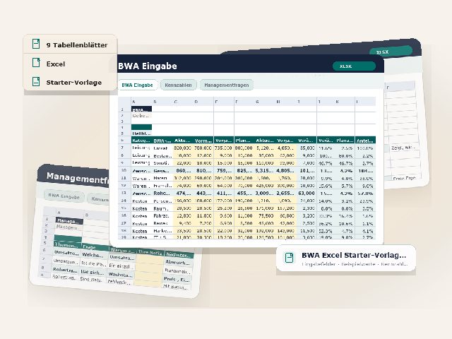 Vorschau des Download-Assets BWA Excel Starter-Vorlage
